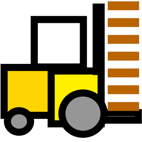 Illustration vectorielle de chariot élévateur