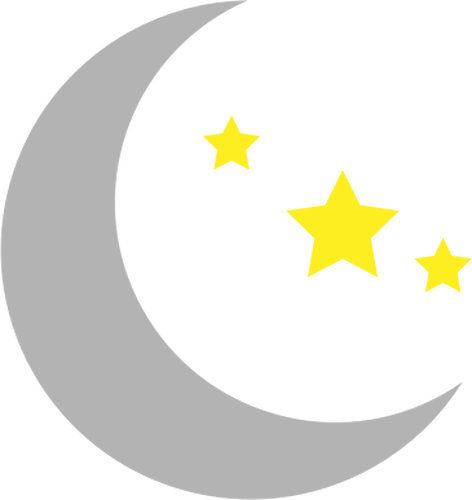 Image de lune et les étoiles