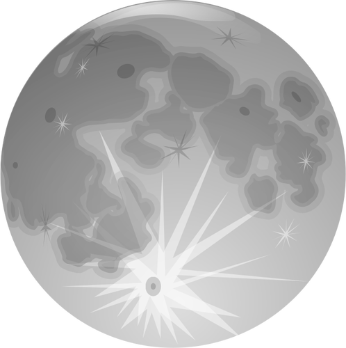 Векторное изображение блестящей планета Луна