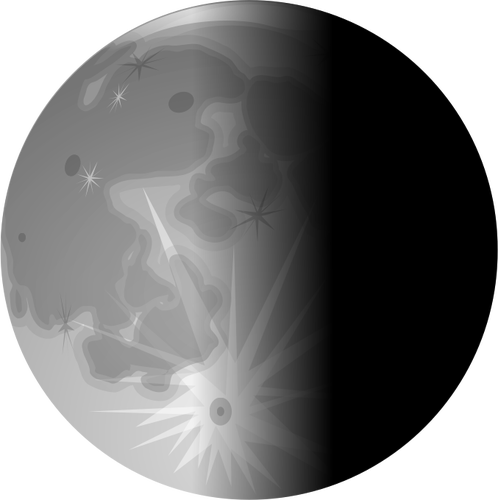 Vector image of half moon