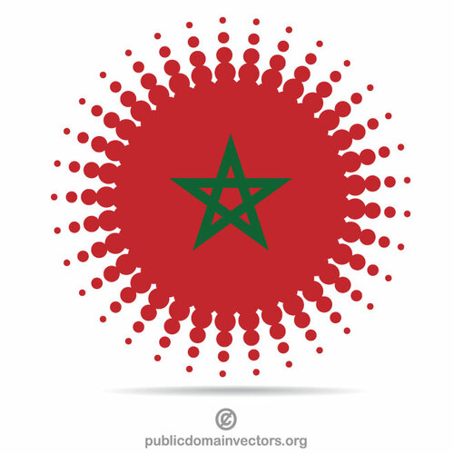 Forme de demi-ton de drapeau du Maroc