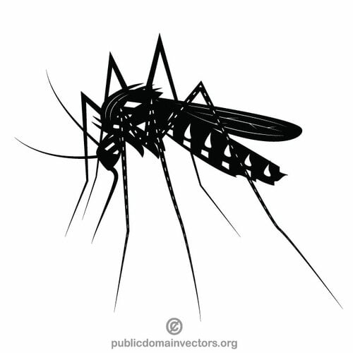 蚊子剪贴画黑白相间
