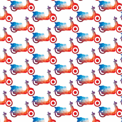 Scooter seamless pattern