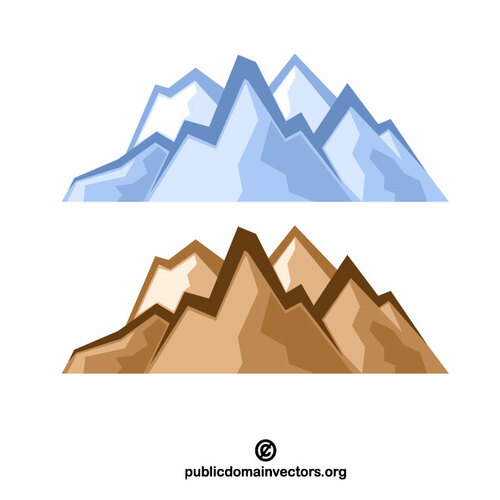 Gama de la montaña prediseñadas de vector