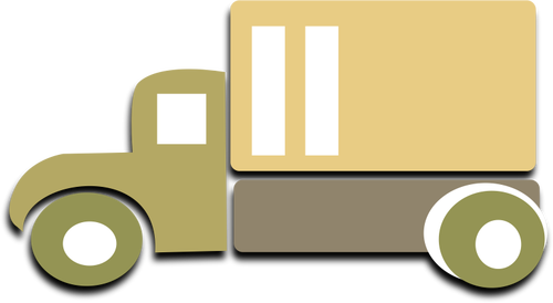 Box truck vector image