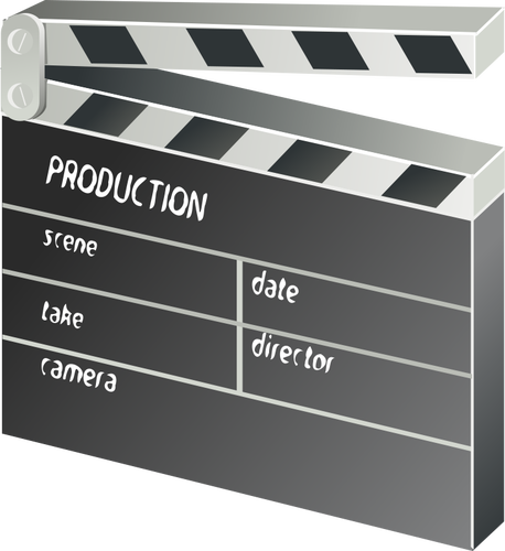 3D Clapper Board-Vektor-Bild