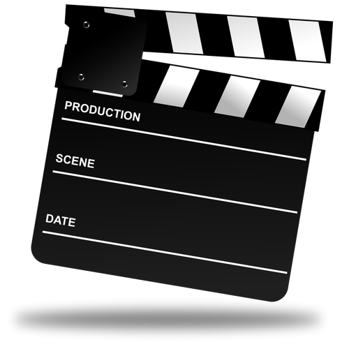 Gravação de imagem de vetor clapper board