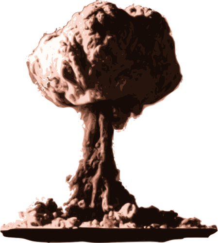 Atomové bomby Cloud vektorové grafiky