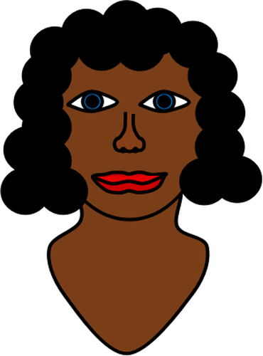 Femeie afro-americane fata vector imagine