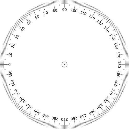 Drawing of instrument for measuring angles