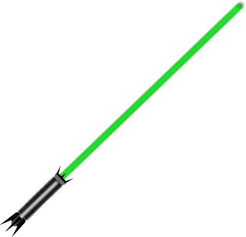 Green light saber vector illustraties