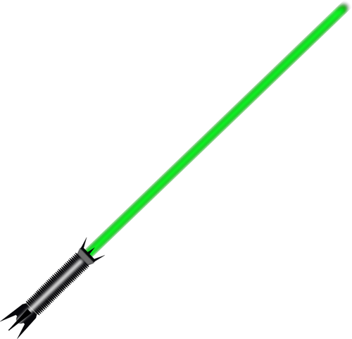 Green light saber vector illustraties