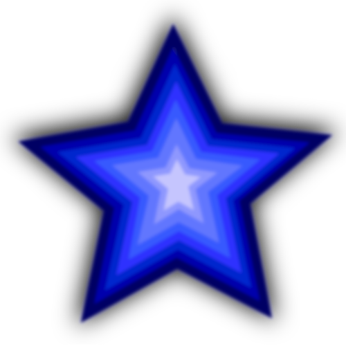 Sininen yksinkertainen tähti