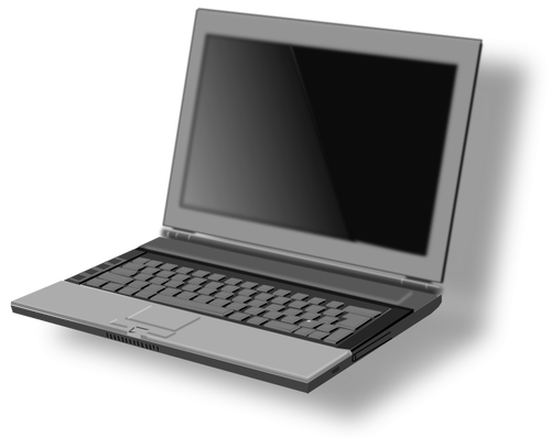 Vector afbeelding van vooraanzicht van laptop PC