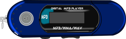 Vector afbeelding van een blauwe MP3-speler