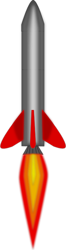 Raketti take-off-vektori clipart-kuvalla