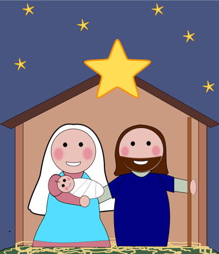 Naissance de Jésus Vector Image