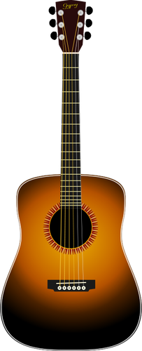 Gitar akustik vektor gambar