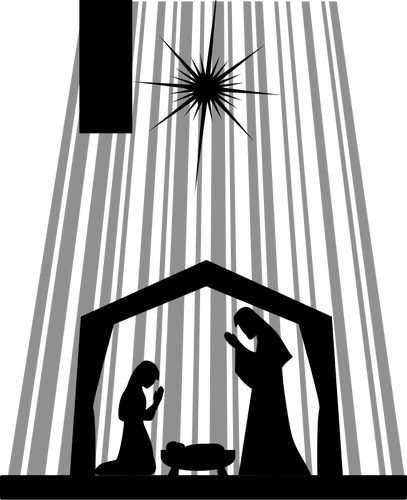 Nativity silhouet vector afbeelding