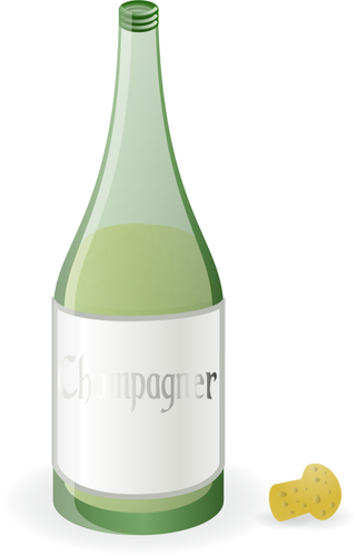 Vektorové grafiky láhev šampaňského