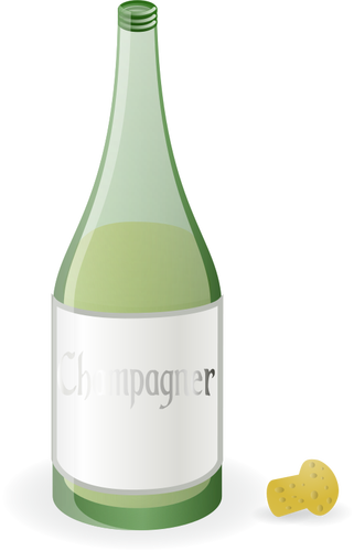 Vectorafbeeldingen van fles champagne