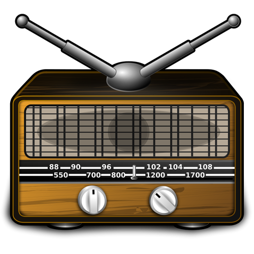 Imagen vintage radio vector