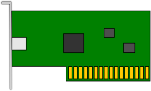 Dessin de base PCI carte de réseau vectoriel