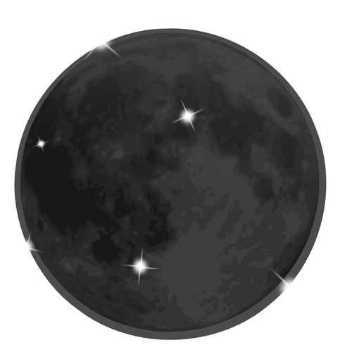 Блестящие Луна векторное изображение