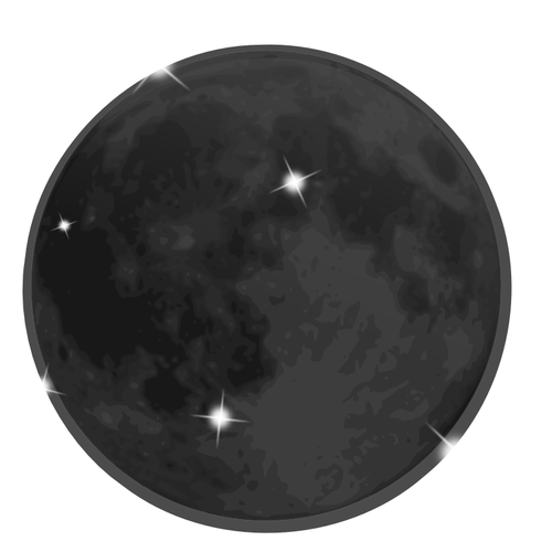 Vector de la imagen brillante luna