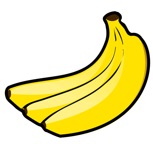 Kolme keltaista banaania