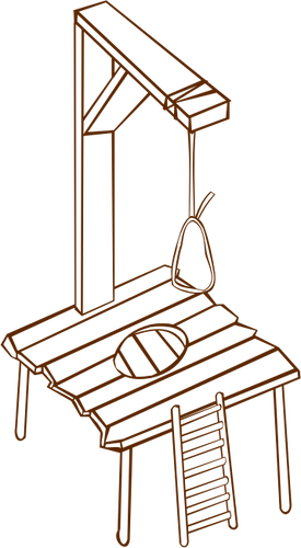 Vektör görüntü rolü oynamak oyun harita simgesini gallows için