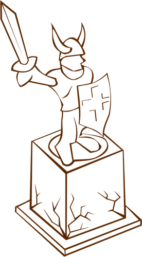 Vektor-ClipArt Rolle spielen Spiel Kartensymbol für eine statue