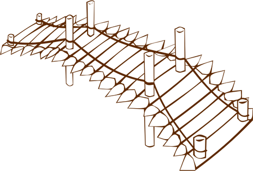 Image vectorielle du rôle jouer icône de la carte de jeu pour un pont de bois