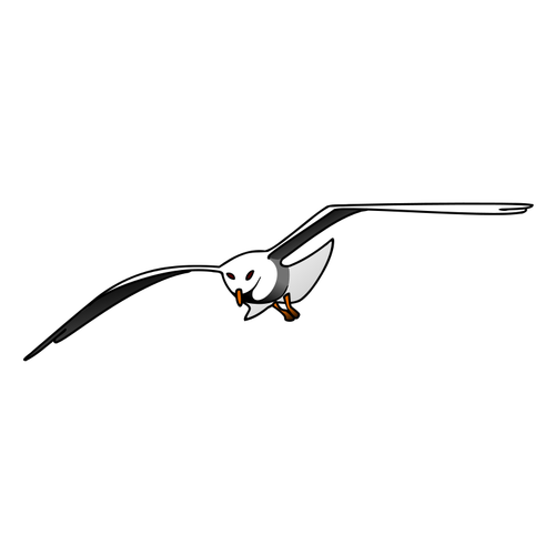 Рисунок из летающих веселящий Чайка