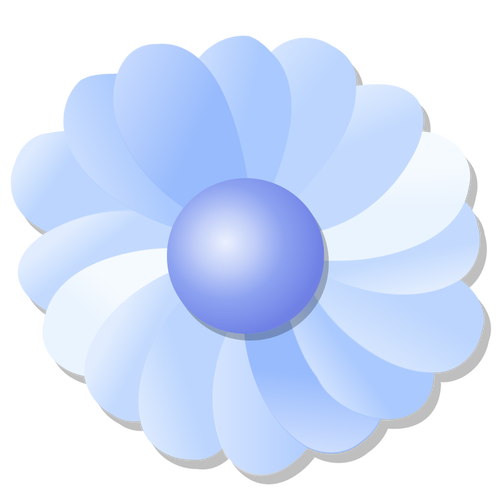 Imagen vectorial flor azul