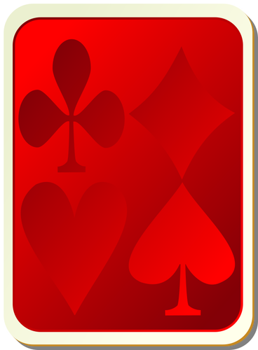 Playing card terug rode vector afbeelding