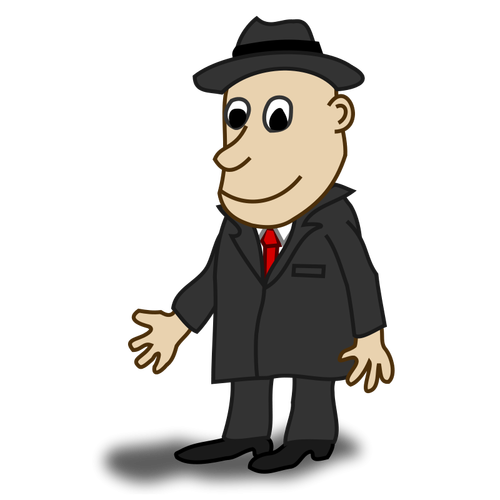 Businessman comic character vector image