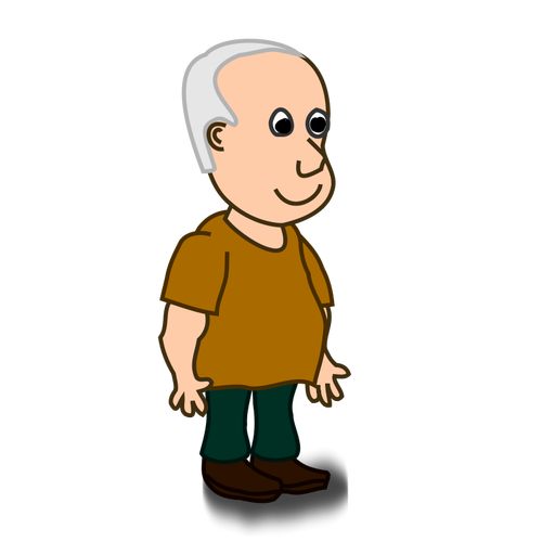 Viejo hombre personaje cómico vector de la imagen