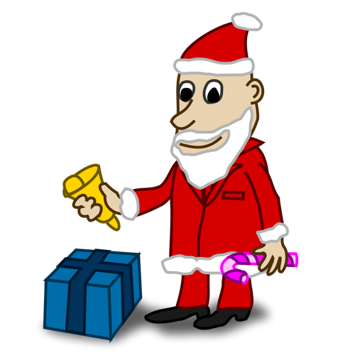 Santa komische karakter vector afbeelding