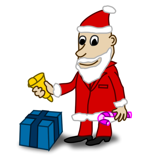 Santa personaje cómico vector de la imagen