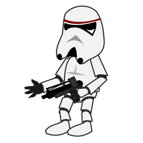 Stormtrooper comic character vector image