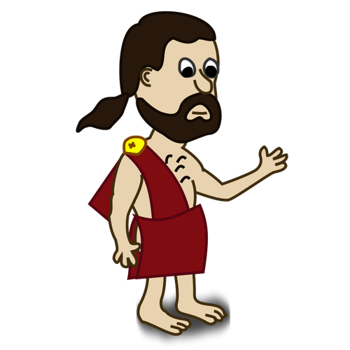 Imagem de vetor de personagem de quadrinhos da toga