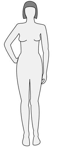 Naisen vartalo siluetti vektori ClipArt