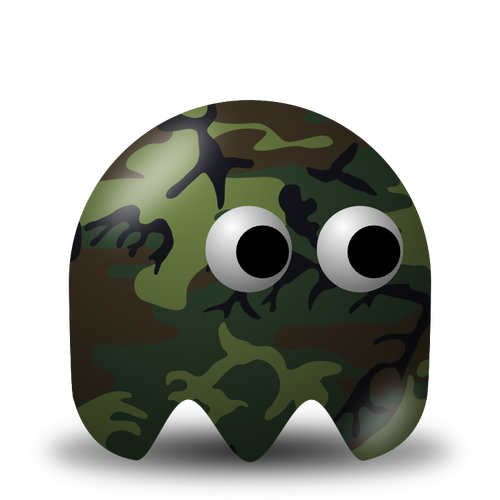 Злодей игровой камуфляж солдат векторное изображение