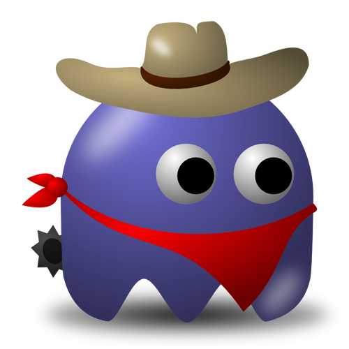 Image vectorielle de méchant jeu cowboy
