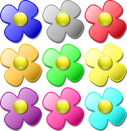 Juego canicas - vector flores