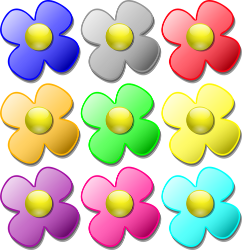 Juego canicas - vector flores