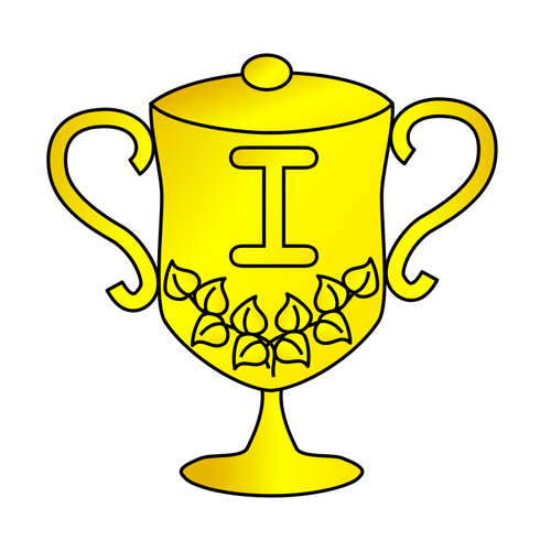 Ilustracja wektorowa złote trofeum