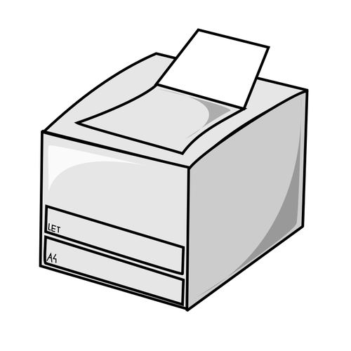 Laserskrivare vektor icon