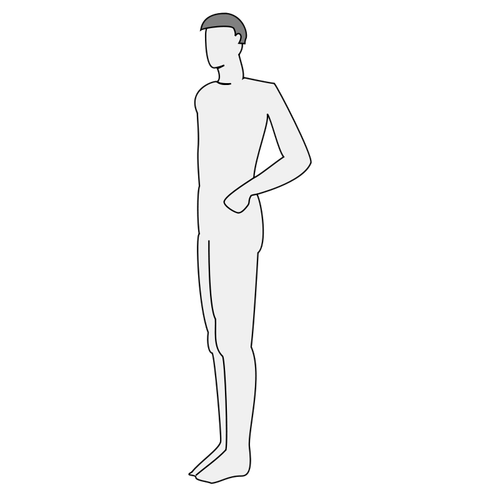 Mužské tělo silueta vektor